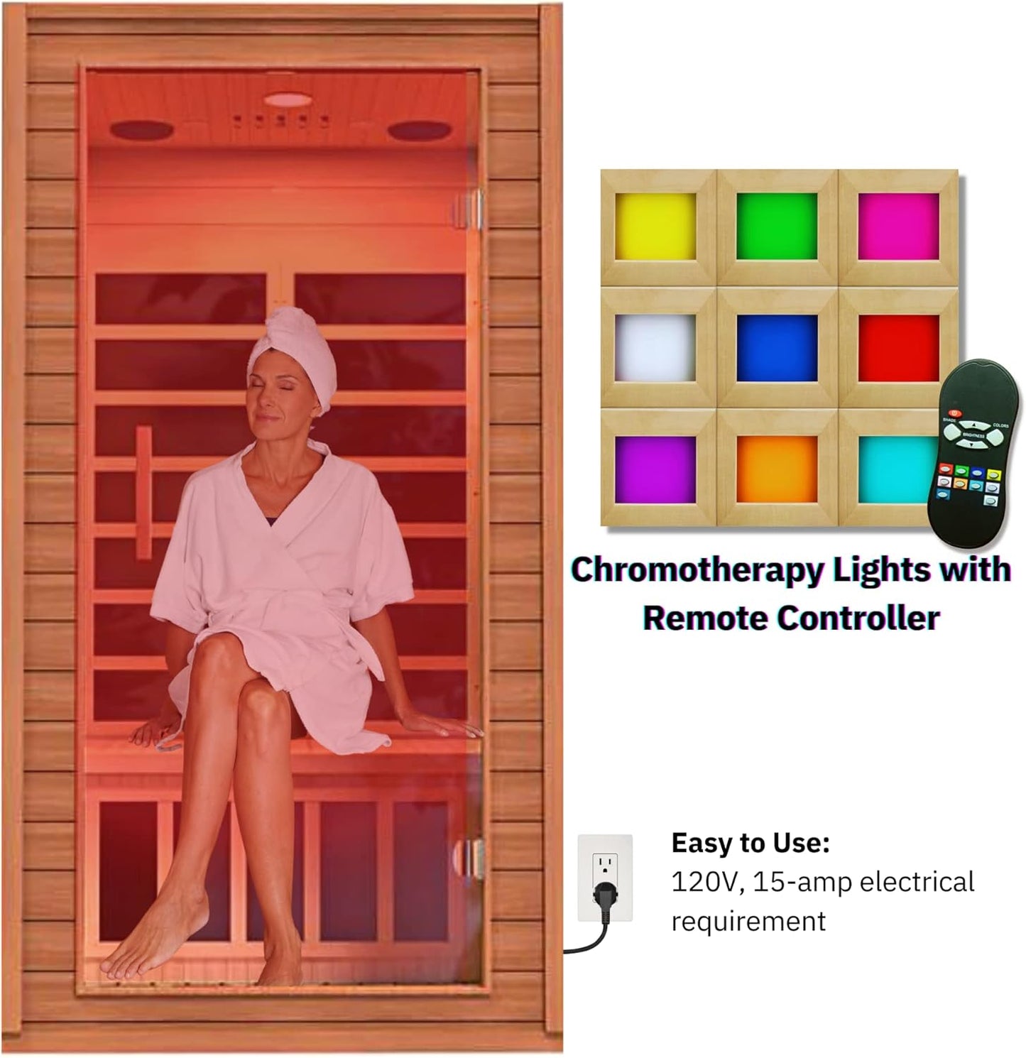Dynamic Avila DYN-6103-01 Elite Ultra Low EMF (Under 3 MG) FAR Infrared Sauna - Curb Side Delivery