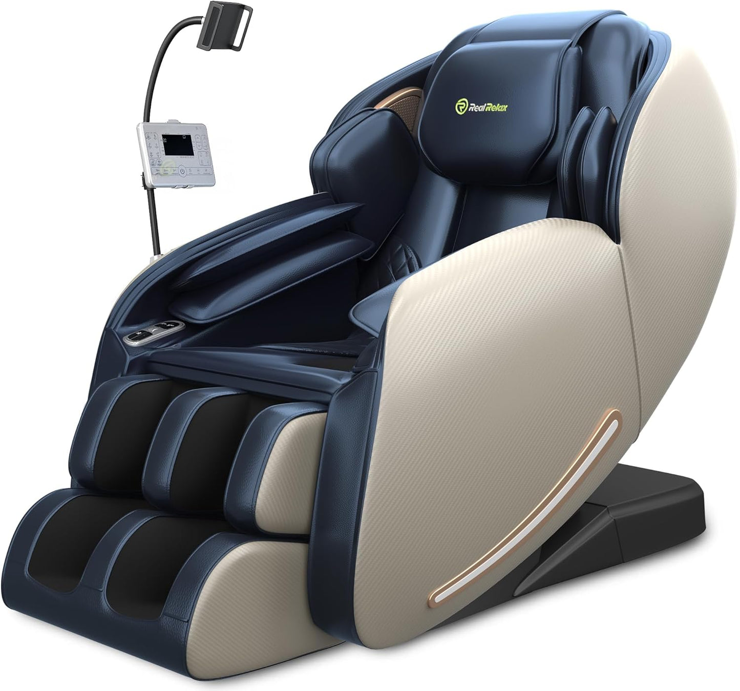 2025 Massage Chair Full Body, Zero Gravity Sl-Track Shiatsu Massage Recliner with Heat, APP Control, Child Lock, Body Scan Bluetooth Foot Roller, Favor 06, All Black