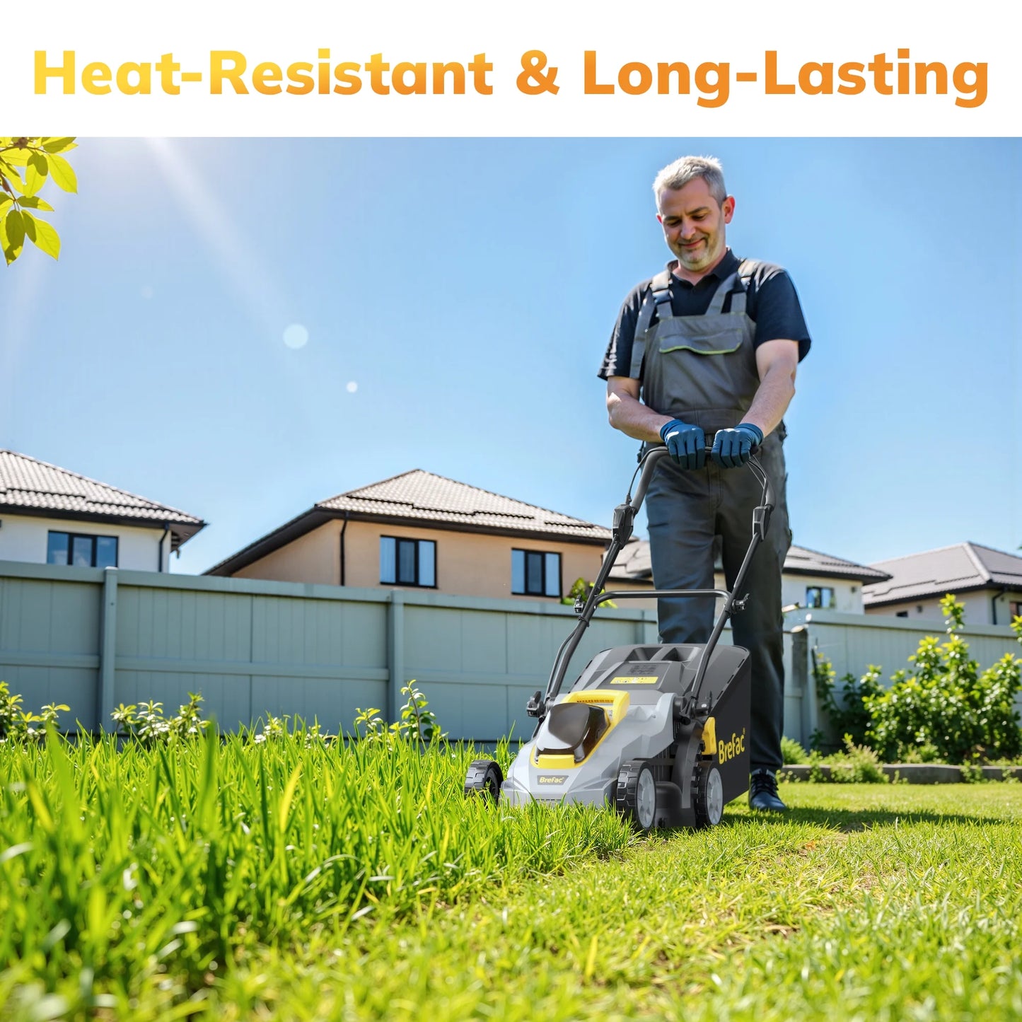 20V 13'' Cordless Lawn Mower - Versatile Grass Cutter with 4.0Ah Battery, 5 Height Settings & Durable Blades for Effortless Lawn Care