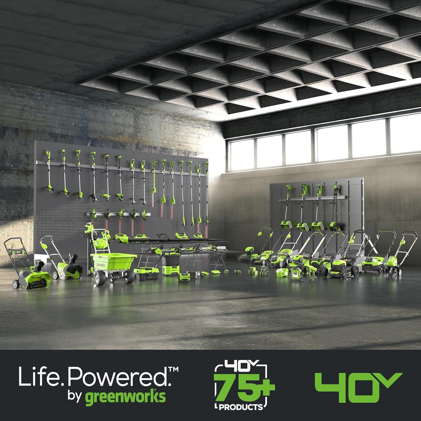 40V 16" Cordless Lawn Mower, Ultra-Light Push Mower with 4.0Ah Battery & Charger(75+ Tool Compatibility, 45Min Runtime)