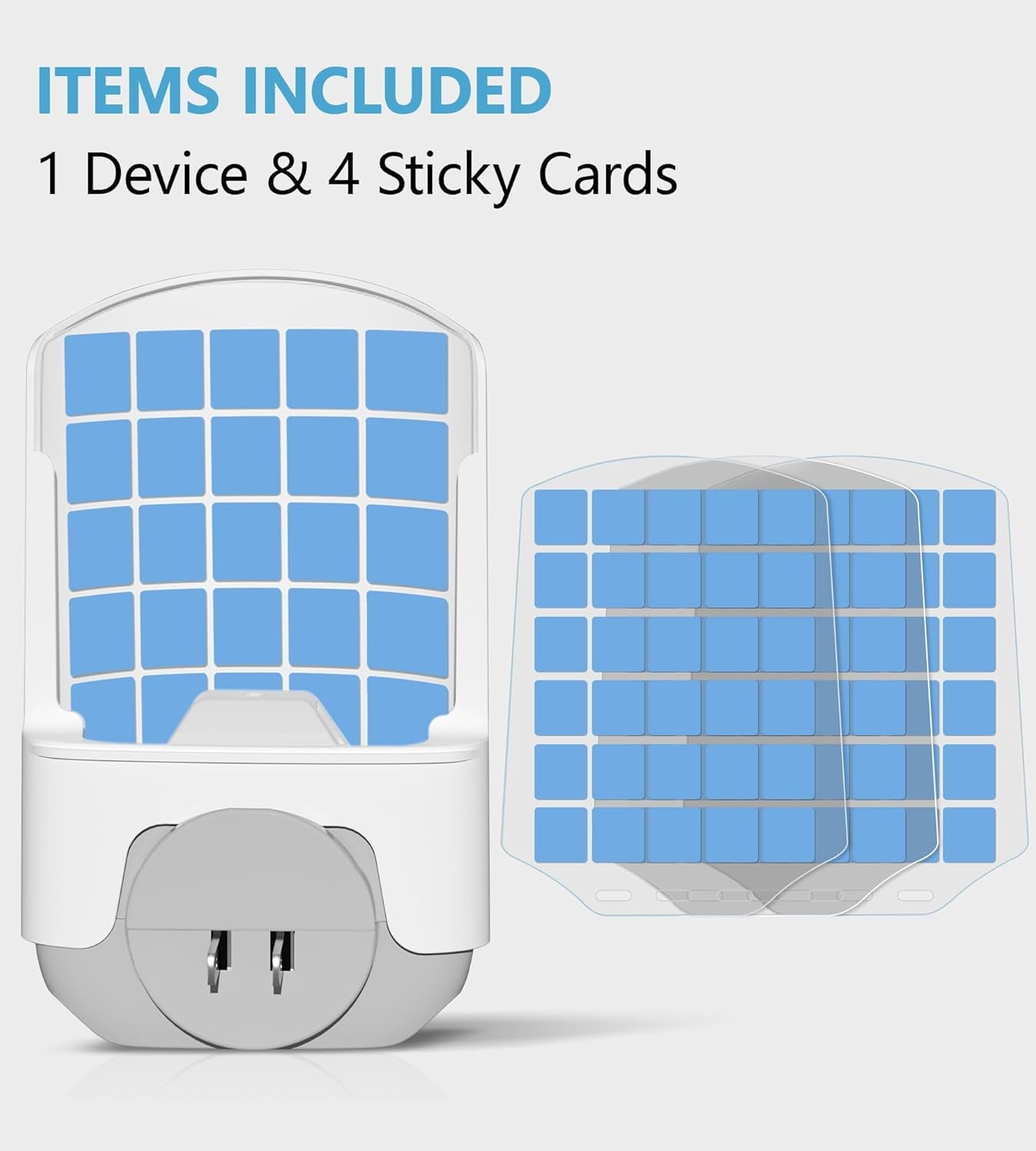 Flying Insect Trap for Indoors, Bug Killer Light Trap for Fruit Flies, Gnats, Moths, and Houseflies, 1 Device + 4 Refills, Best Fly Traps for Home, Kitchen, Bedroom, Plant Area, Garages