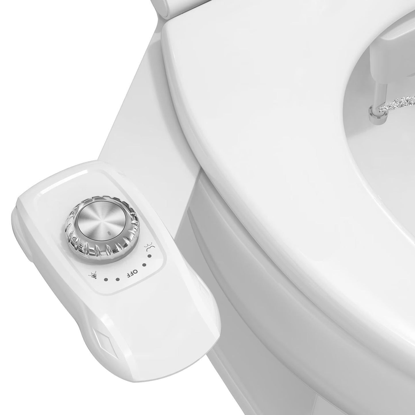 Bidet Attachment: Dual Nozzle , Hidden Nozzle, Adjustable Water Pressure- Black