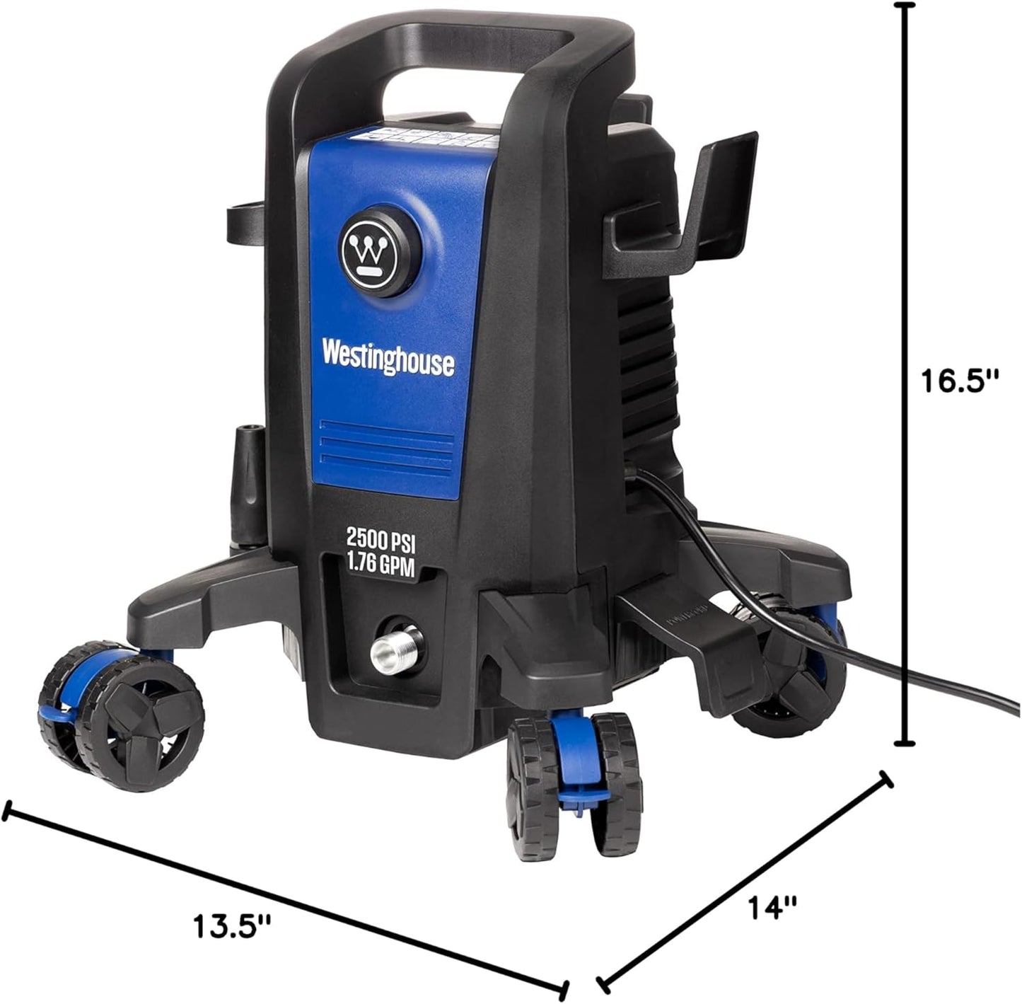 Epx3500 Electric Pressure Washer, 2500 Max PSI 1.76 Max GPM with Anti-Tipping Technology, Onboard Soap Tank, Pro-Style Steel Wand, 5-Nozzle Set, for Cars/Fences/Driveways/Home/Patios