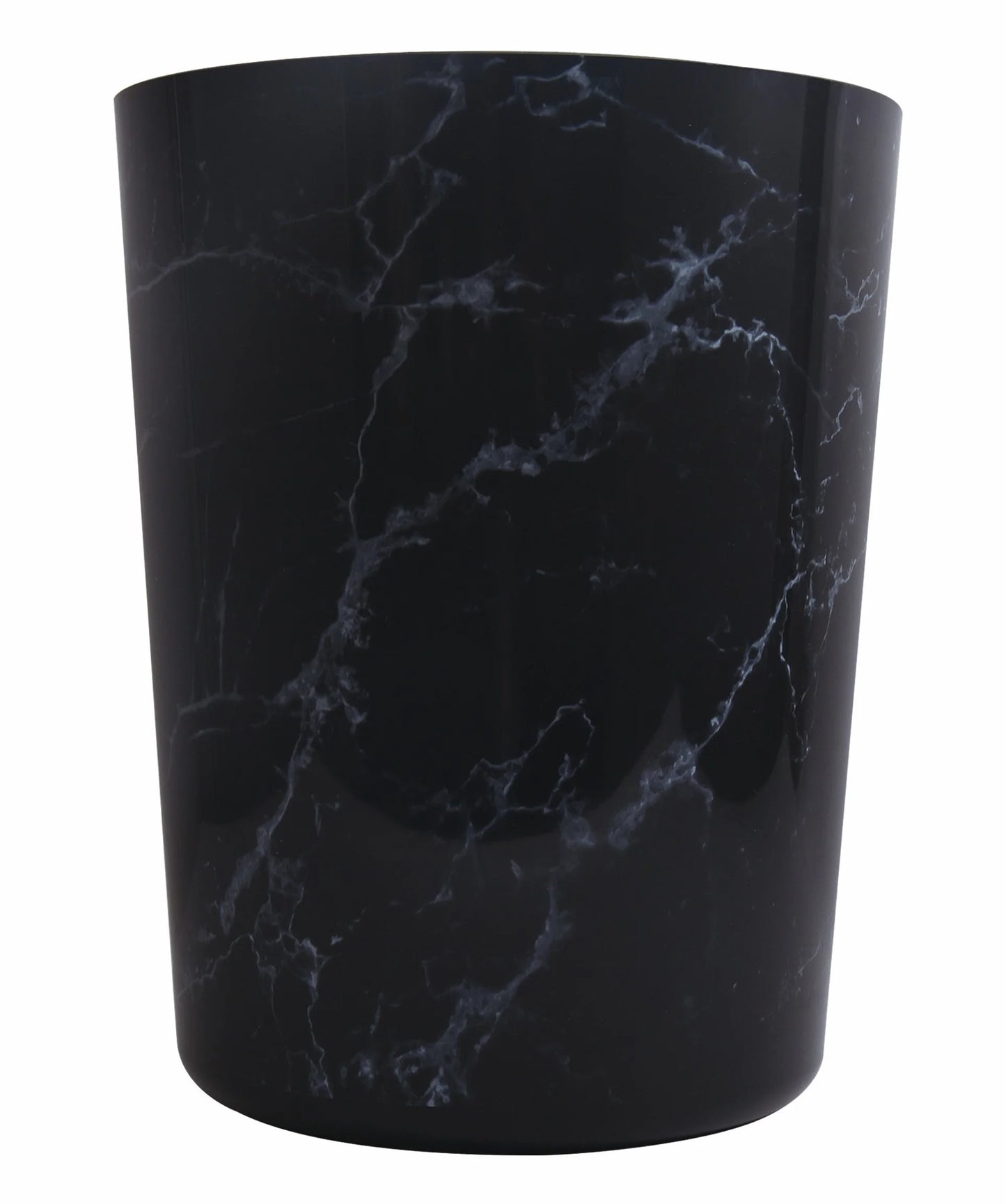 Bathroom Trash Can, 5 Gallon Marble Plastic Garbage Bucket Bin with No Lid, White