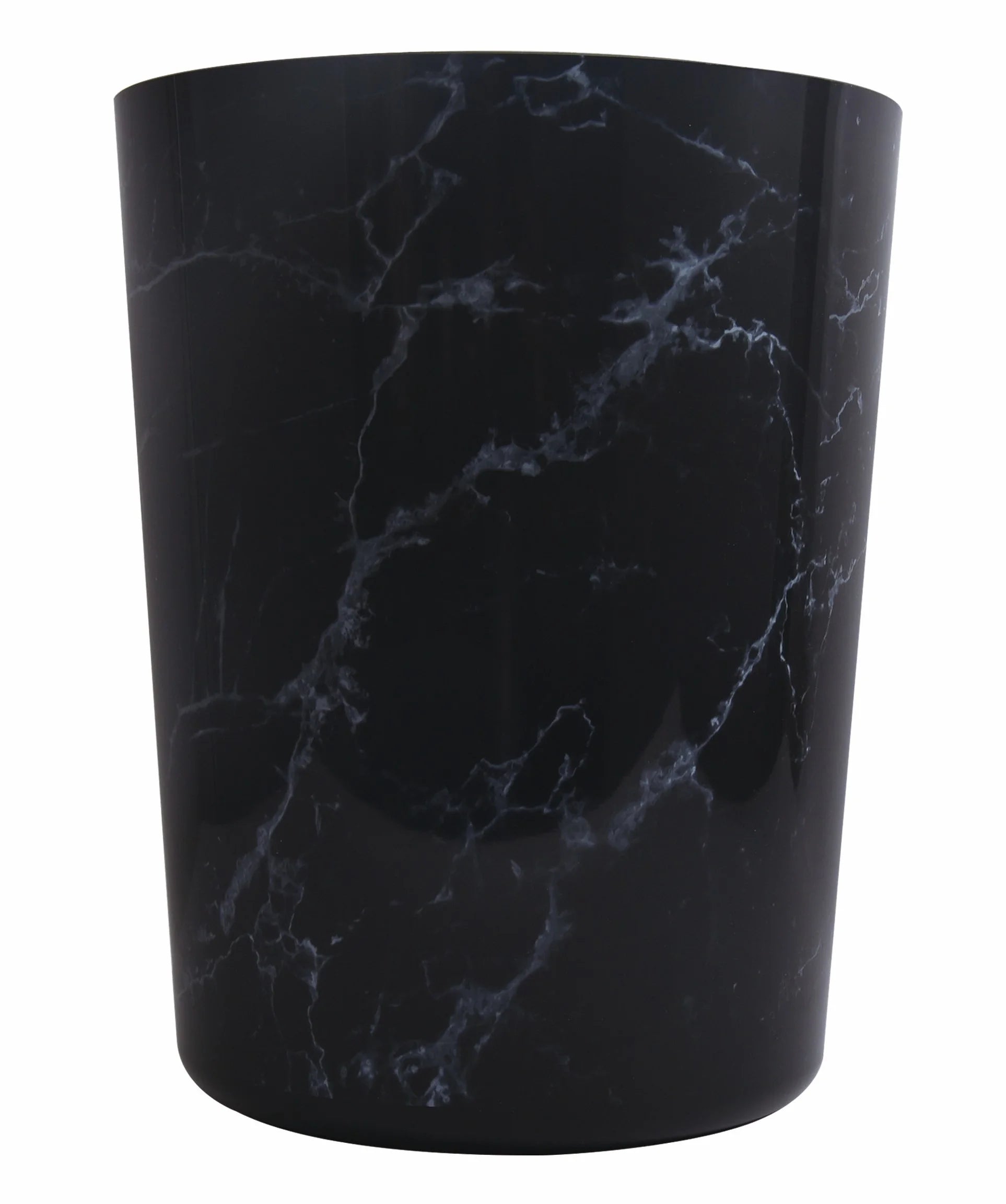 Bathroom Trash Can, 5 Gallon Marble Plastic Garbage Bucket Bin with No Lid, White