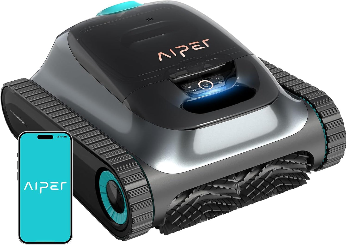 (2025 Upgrade)  Scuba S1 Robotic Pool Cleaner, Wall & Waterline Cleaning, Double Filtration, Extended 180-Min Battery Life, Smart Navigation, App Support, OTA Upgrade