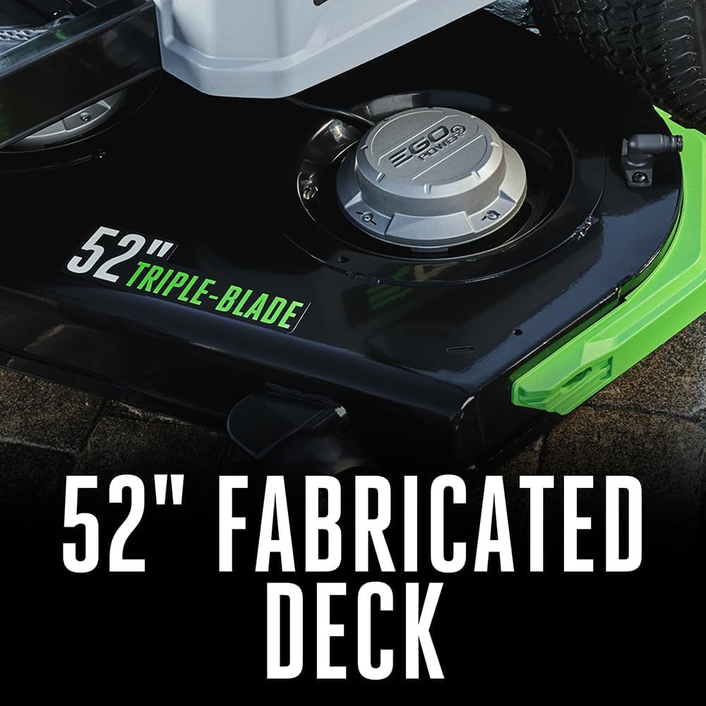 Electric Riding Lawn Mower, 52" Deck with Zero Turn Radius, Includes (6) 56V 12.0Ah Batteries and Charger - ZT5207L