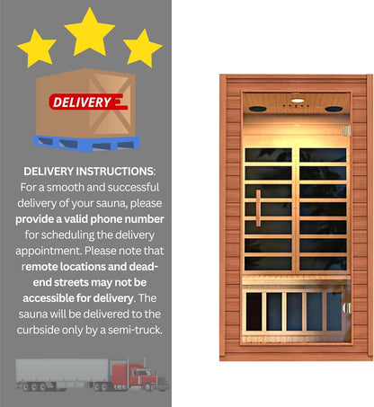 Dynamic Avila DYN-6103-01 Elite Ultra Low EMF (Under 3 MG) FAR Infrared Sauna - Curb Side Delivery