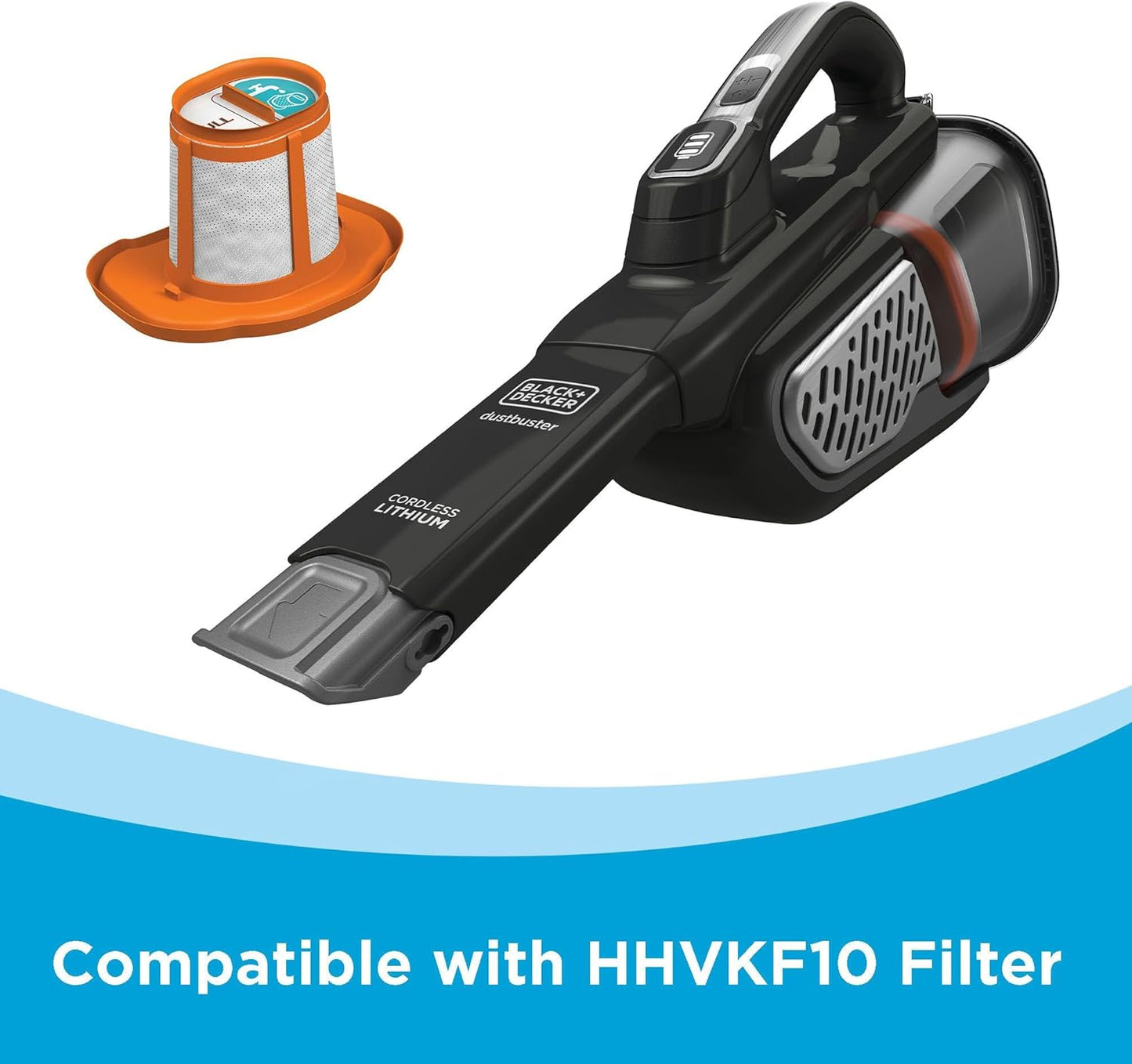 Dustbuster Portable Vacuum Cordless Handheld, Small Hand Vacuum Cleaner for Dorm Home and Car, Powerful 20V Advancedclean+ (HHVK515J00FF)