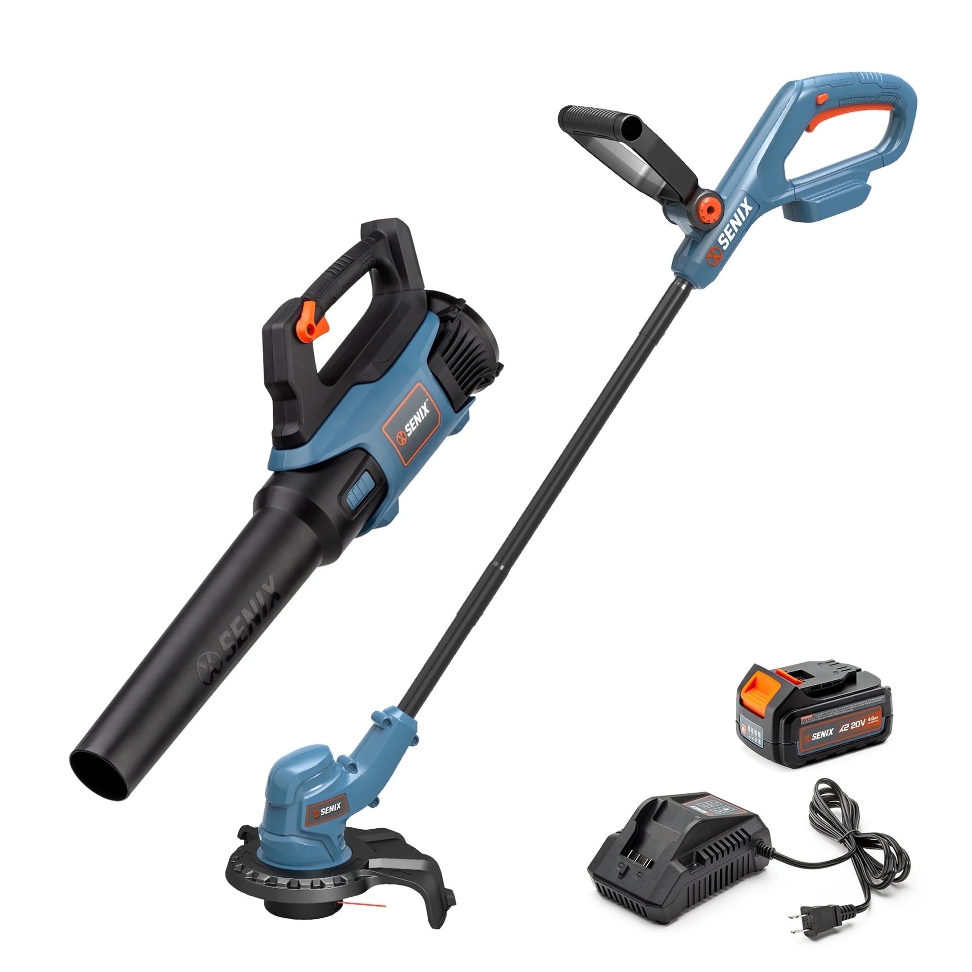 20V 2-Tool Cordless Combo Kit, 10-Inch String Trimmer & Variable Speed Leaf Blower (One 4.0Ah Battery and Charger Included) S2K2B1-03
