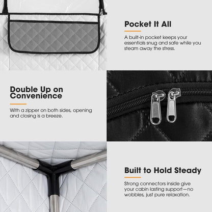 Portable Sauna for Home - 2 Person Steam Sauna Box at Home Spa with 3L 1500W Steamer, 9 Levels Heat, 90 Minute Timer, Foldable Chair, Remote Control for Indoor Outdoor