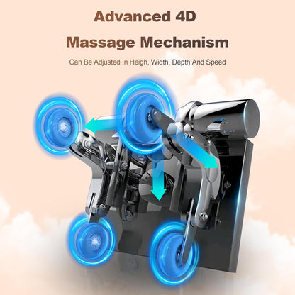 A675 4D Massage Chair, 2026 with 125°–167° Adjustable I-Open Flexible Track | Full Body Scan & Stretch | Calf Kneading & Auto Footrest | Zero Gravity Recline | 22 Modes & Cover