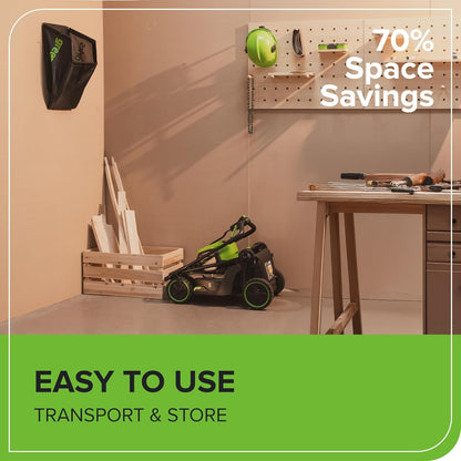 60V 17" Brushless Cordless Push Lawn Mower, 2-In-1 Mulching/Bagging, 4.0Ah Battery and 3A Charger(40Min Runtime)