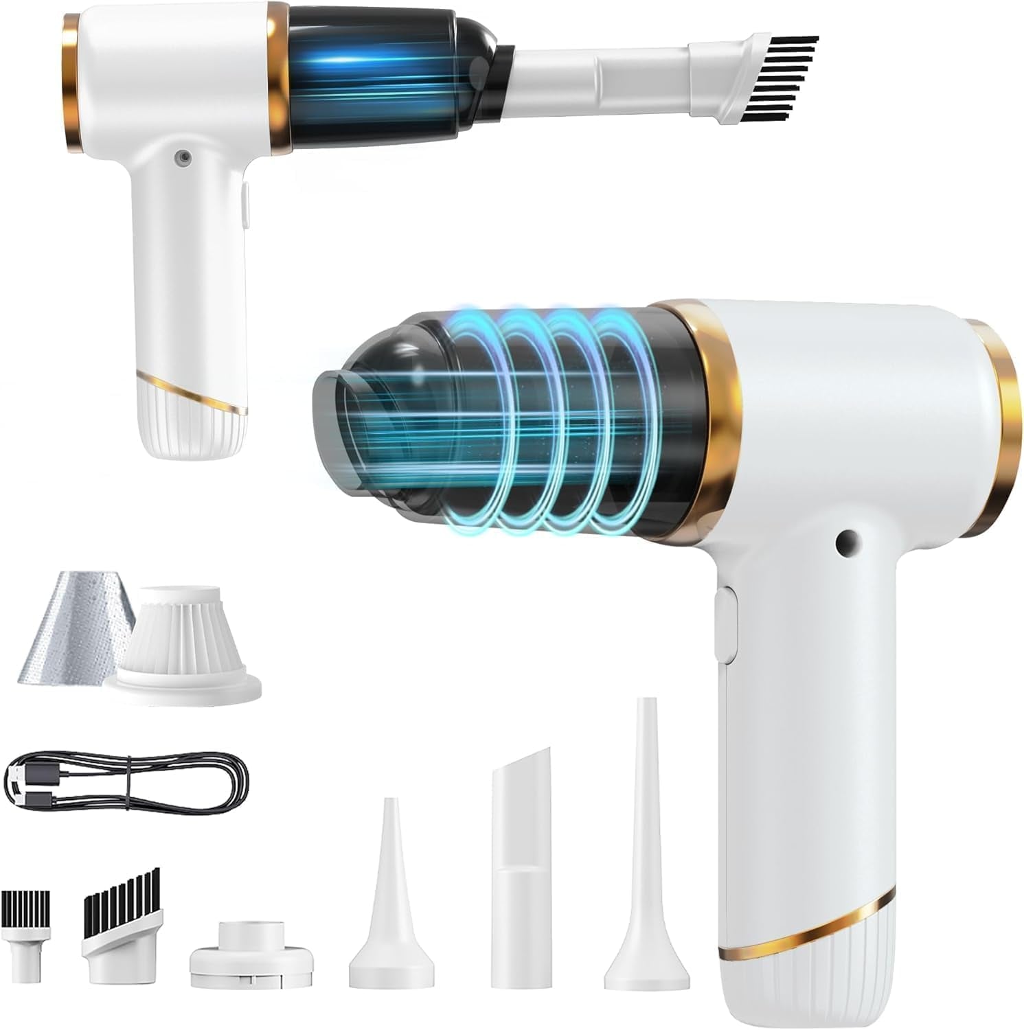 Handheld Vacuum Cleaner 15000PA Strong Suction Portable Car Vacuum Cordless for Home, Car, Pet Hair. Black.