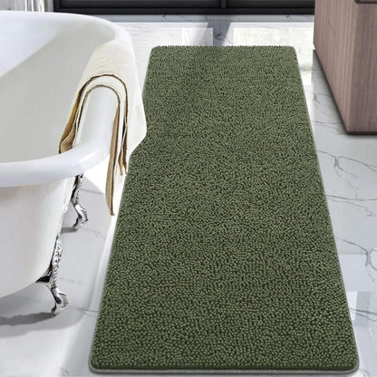 Luxury Soft Bathroom Non-Slip Rug Shaggy Bath Mat,24"X36",Gray