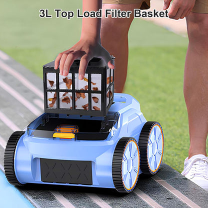 (2025 New) Robotic Pool Vacuum, Robotic Pool Cleaner for Inground Pools, Pool Robot with Smart Navigation, Floor/Wall/Waterline Cleaning, 180 Mins Runtime for Pool up to 2100 Sq.Ft