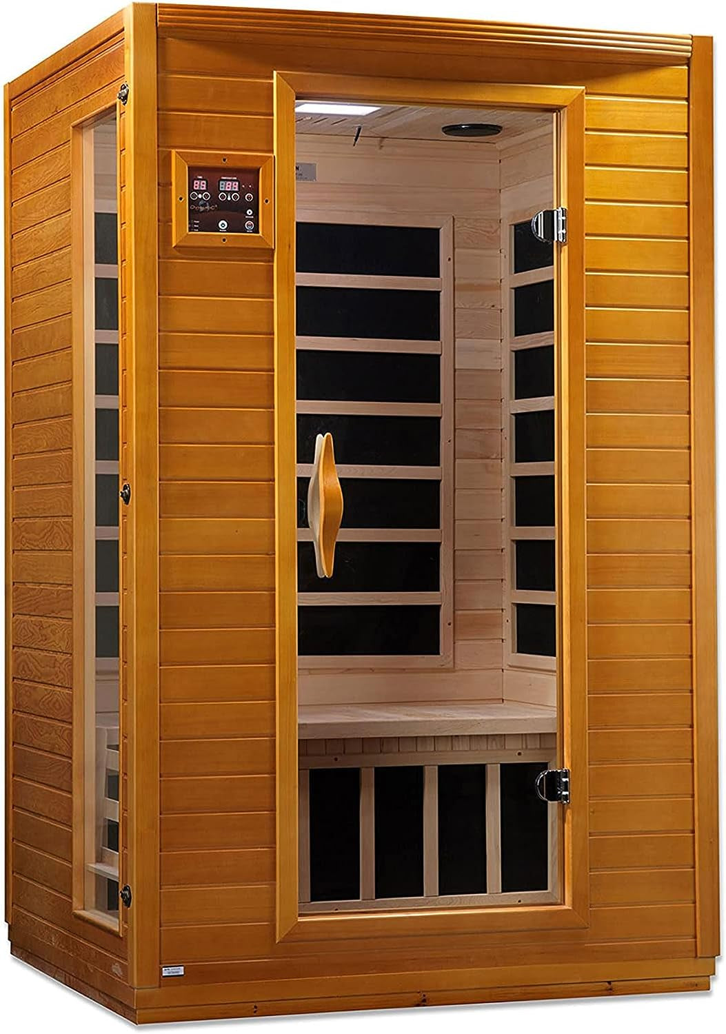 Andora 2-Person Low EMF FAR Infrared Sauna with Red Light Therapy & Bluetooth Speakers | Personal Indoor Dry Heat Sauna for Home & Gym – Made from Canadian Hemlock