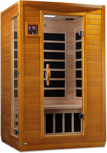 Andora 2-Person Low EMF FAR Infrared Sauna with Red Light Therapy & Bluetooth Speakers | Personal Indoor Dry Heat Sauna for Home & Gym – Made from Canadian Hemlock