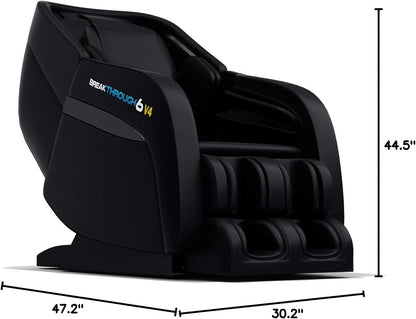 6 V4 Recliner 3D Massage Chair | Zero Gravity with Heating | Deep Tissue Shiatsu Full Body Massager | Yoga Stretch | Pain Relief | Full Foot Massager | Perfect Luxury Gift (Black)