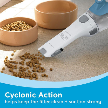 Dustbuster Advancedclean Handheld Vacuum Cordless, Compact Home and Car Vacuum with Crevice Tool ,Rotating Nozzle and Charging Station, Large Dust Bowl (CHV1410L)