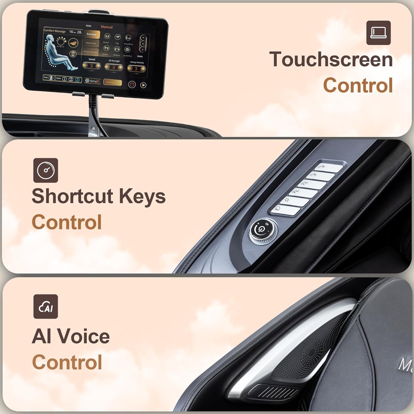 A675 4D Massage Chair, 2026 with 125°–167° Adjustable I-Open Flexible Track | Full Body Scan & Stretch | Calf Kneading & Auto Footrest | Zero Gravity Recline | 22 Modes & Cover