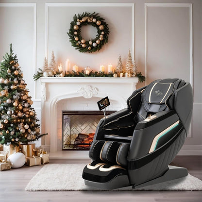 A66 4D Full Body Massage Chair – Made in the U.S.A. with U.S. & Imported Material, SL Track, Yoga Stretch, Zero Gravity, AI Voice Control, Heating, Automatic Footrest
