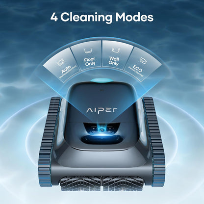 (2025 Upgrade)  Scuba S1 Robotic Pool Cleaner, Wall & Waterline Cleaning, Double Filtration, Extended 180-Min Battery Life, Smart Navigation, App Support, OTA Upgrade