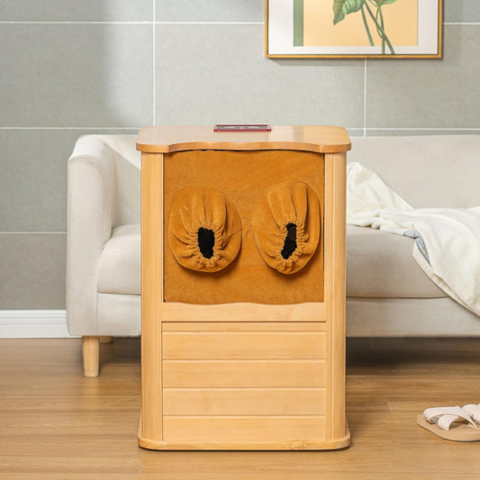 FS100 Portable FAR Infra-Red Heating Foot Spa Sauna Bucket with Removable Leg Sleeve,No Water Pouring, 77–149°F Temp Range