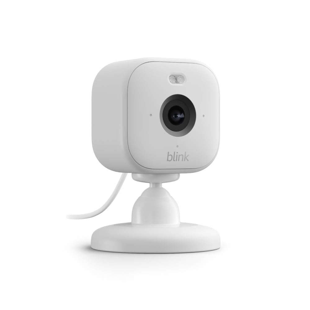 Mini 2 — Home Security & Pet Camera with HD Video, Color Night View, Motion Detection, Two-Way Audio, and Built-In Spotlight — 1 Camera (White)