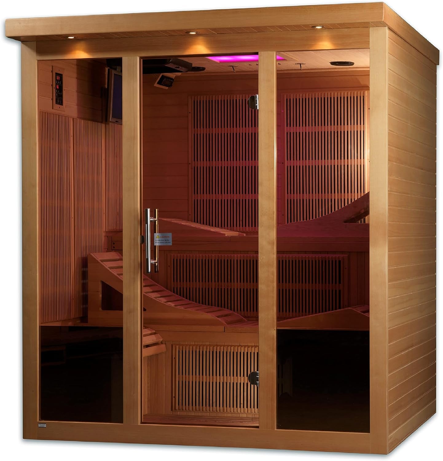 Golden Designs Monaco 6-Person near Zero EMF Far Infrared Sauna Canadian Hemlock (Nature Finish)
