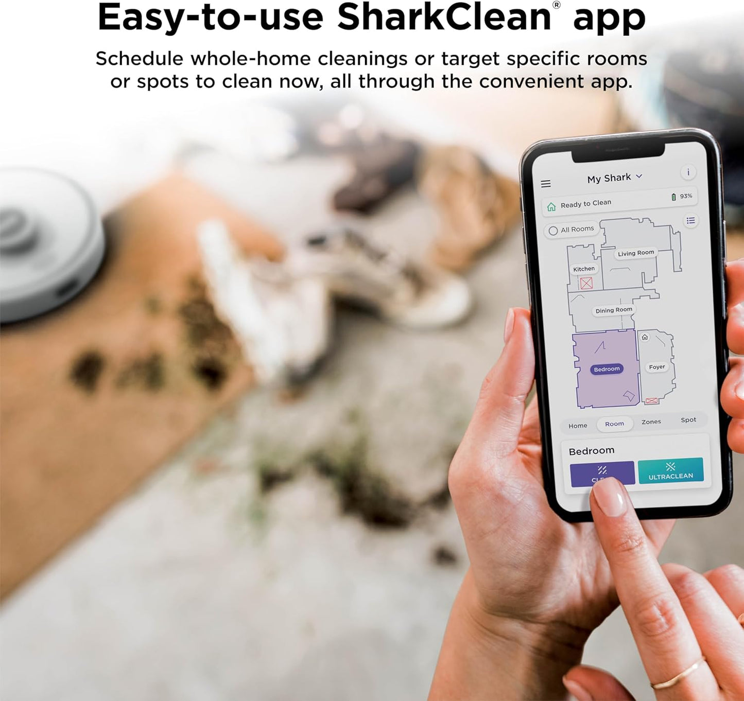 AI Ultra Voice Control Robot Vacuum with Matrix Clean Navigation, Home Mapping, 60-Day Capacity, XL Self-Empty Base for Homes with Pets, Carpet & Hard Floors, Cool Grey