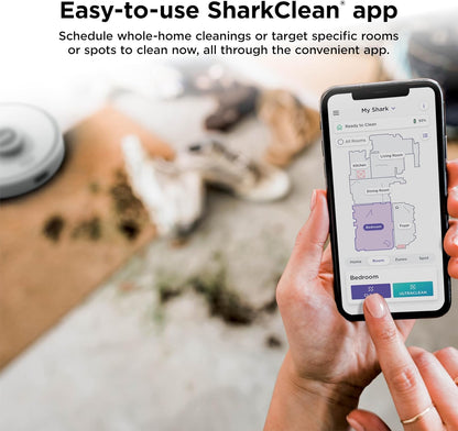 AI Ultra Voice Control Robot Vacuum with Matrix Clean Navigation, Home Mapping, 60-Day Capacity, XL Self-Empty Base for Homes with Pets, Carpet & Hard Floors, Cool Grey