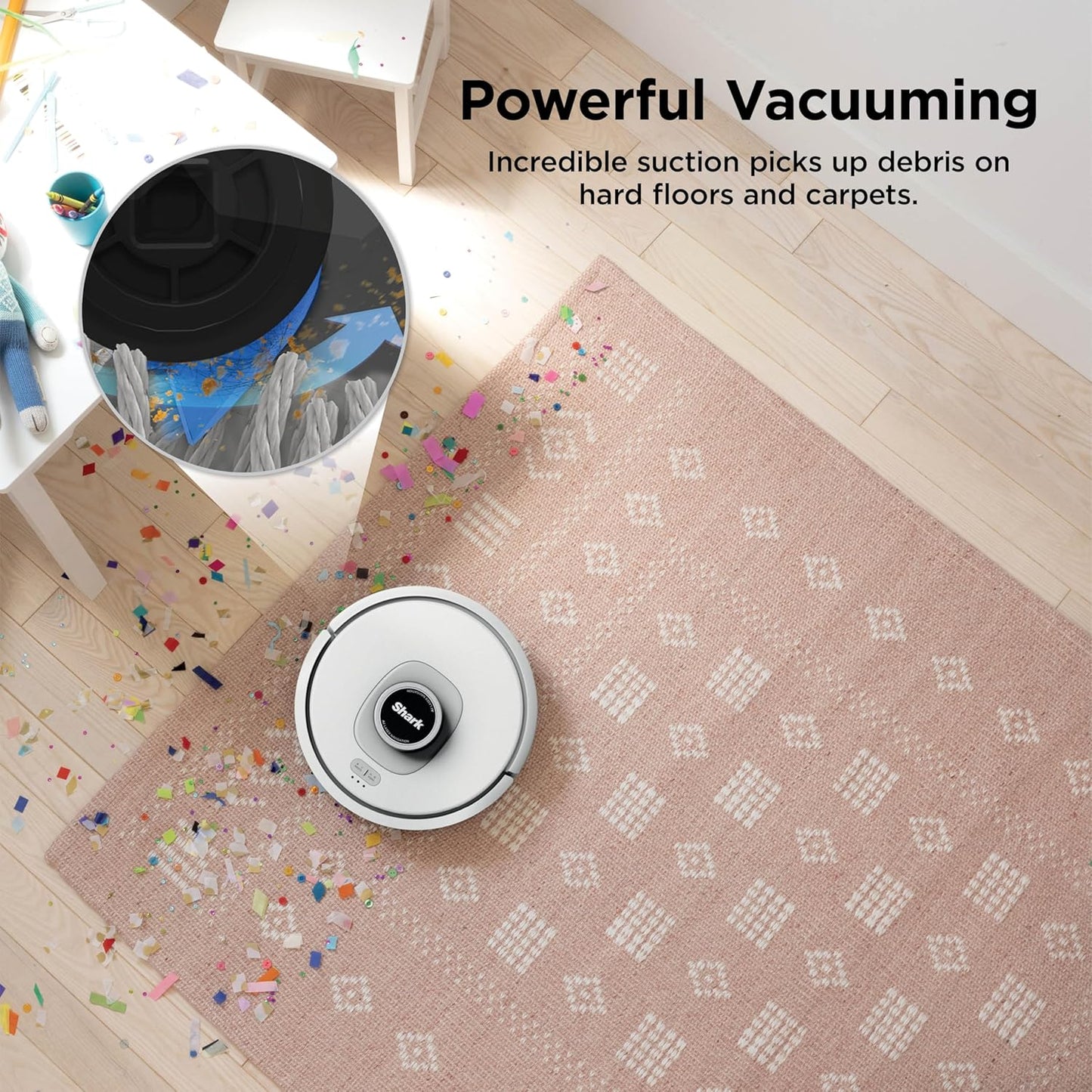 AI Ultra Voice Control Robot Vacuum with Matrix Clean Navigation, Home Mapping, 60-Day Capacity, XL Self-Empty Base for Homes with Pets, Carpet & Hard Floors, Cool Grey