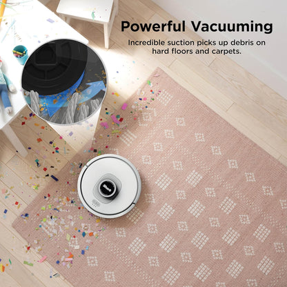 AI Ultra Voice Control Robot Vacuum with Matrix Clean Navigation, Home Mapping, 60-Day Capacity, XL Self-Empty Base for Homes with Pets, Carpet & Hard Floors, Cool Grey