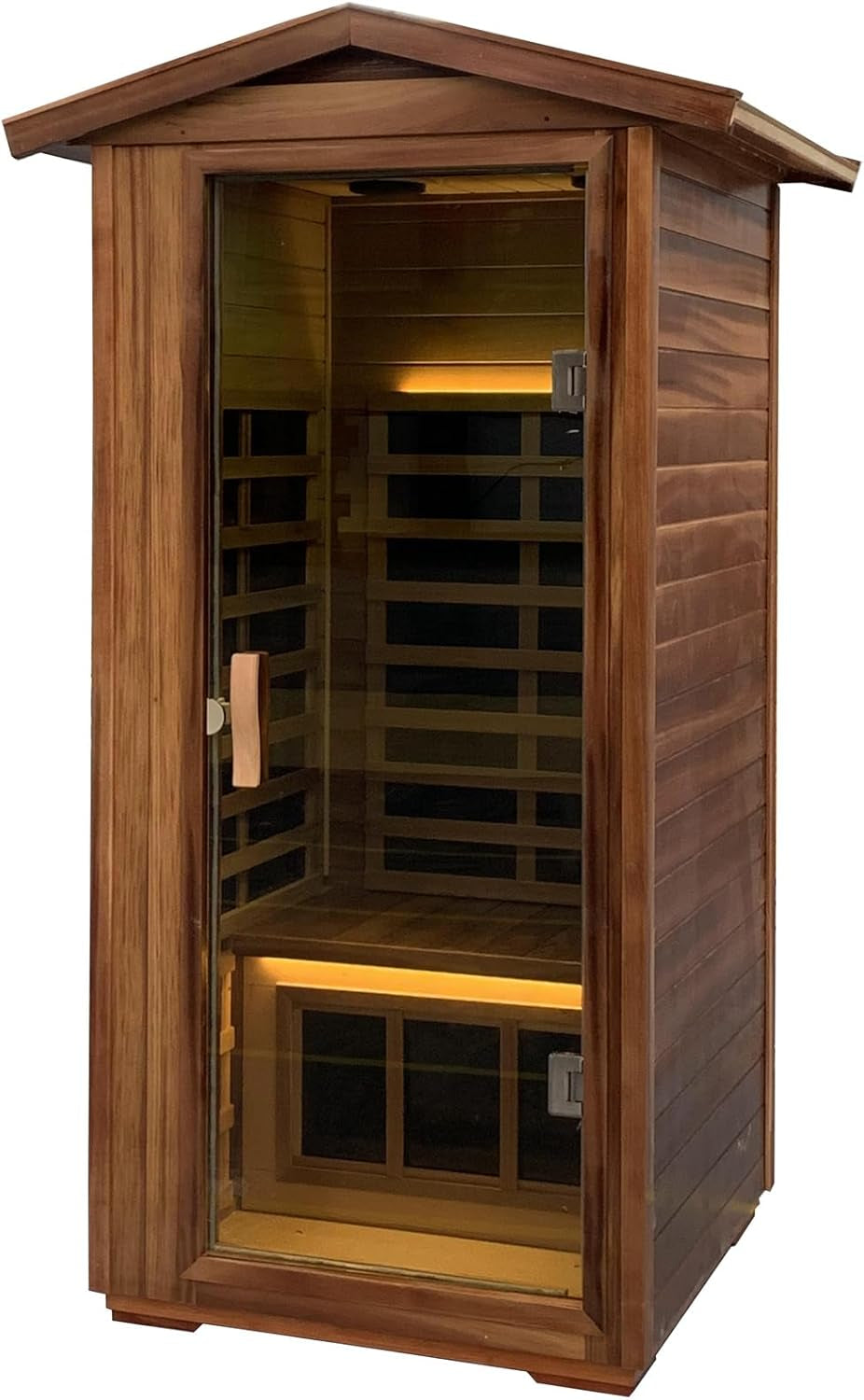Red Single Outdoor Sauna Outdoor Indoor Wooden Sauna Room