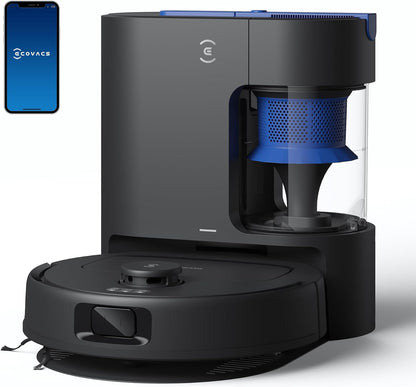 DEEBOT X11 Omnicyclone Robot Vacuum and Mop, Powerboost Charging, OZMO Roller 2.0 Instant Self-Washing Mop, 19,500Pa Blast Suction, Bagless Omnicyclone Station, AIVI 3D Smart Navigation