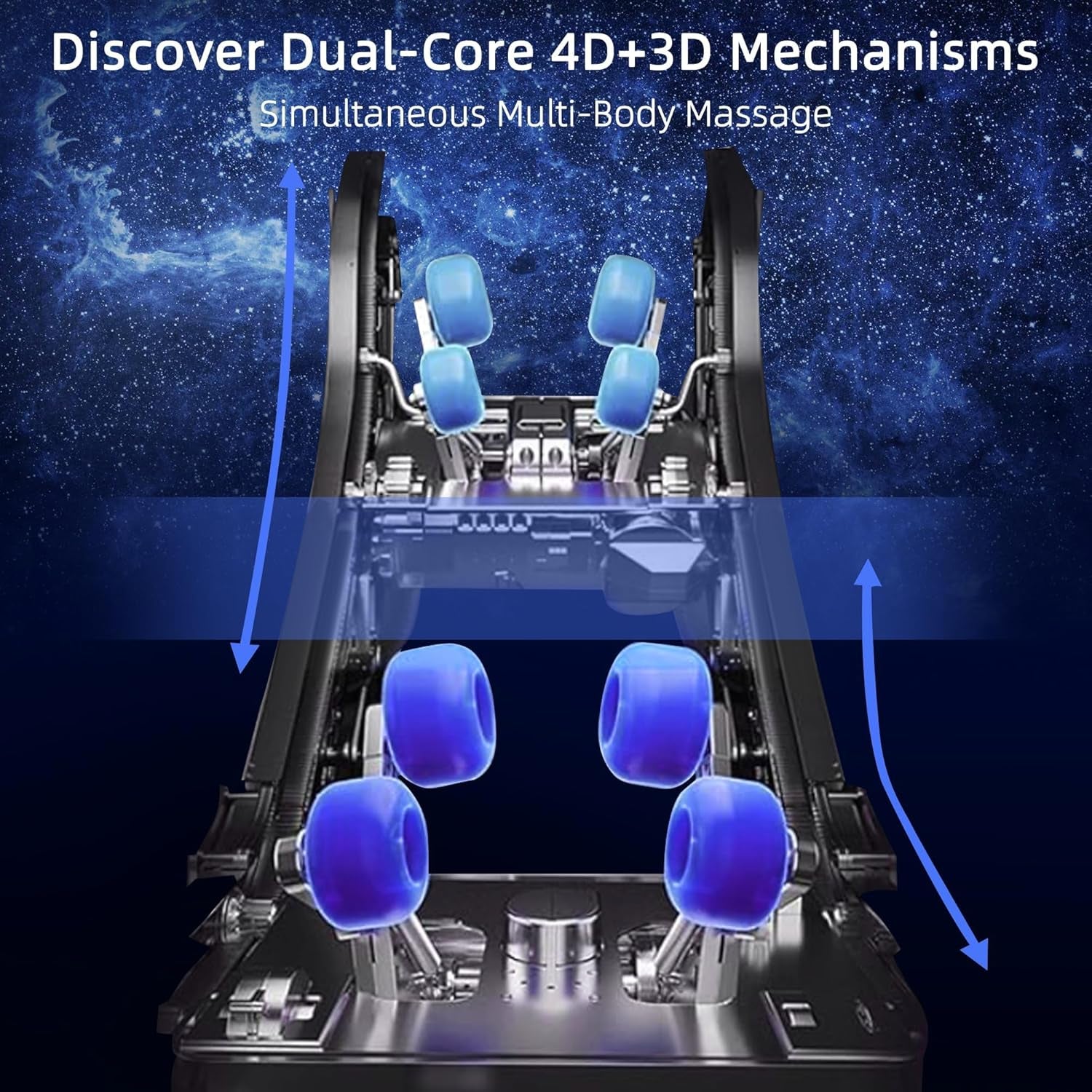 A860 Full Body 4D Massage Chair-Health Detection,Dual-Core System, 125°-166° I-Open Flexible Rail,Top Grain Genuine Cowhide,Customizable Programs,App Control, AI Voice Control, 20+5 Modes(Deep Black)