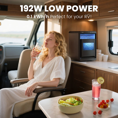 Nugget Ice Maker Countertop, 44Lbs per Day Chewable Pebble Nugget Ice Machine with Touch Screen for Home, Kitchen, Office, Stainless Steel, Black