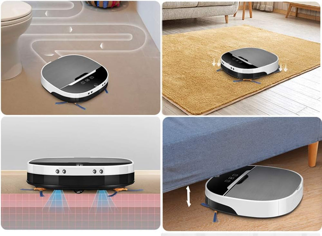 Robot Vacuum Cleaner High Suction, Self-Charging Robotic Vacuum Cleaner, App Connect, Auto Sweeper with Drop Sensor, for Pet Hair, Carpet and Hard Floors