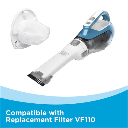 Dustbuster Advancedclean Handheld Vacuum Cordless, Compact Home and Car Vacuum with Crevice Tool ,Rotating Nozzle and Charging Station, Large Dust Bowl (CHV1410L)