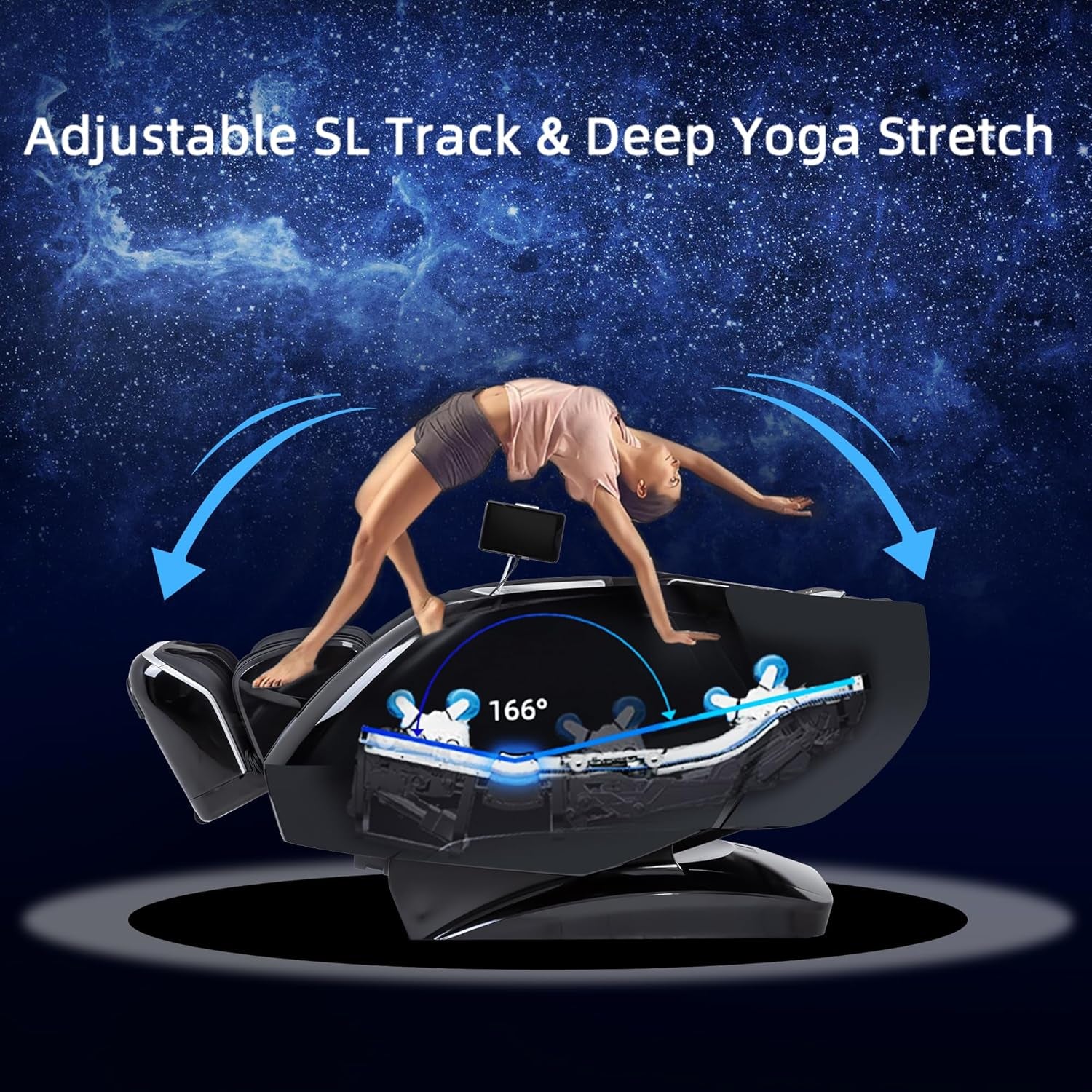 A860 Full Body 4D Massage Chair-Health Detection,Dual-Core System, 125°-166° I-Open Flexible Rail,Top Grain Genuine Cowhide,Customizable Programs,App Control, AI Voice Control, 20+5 Modes(Deep Black)