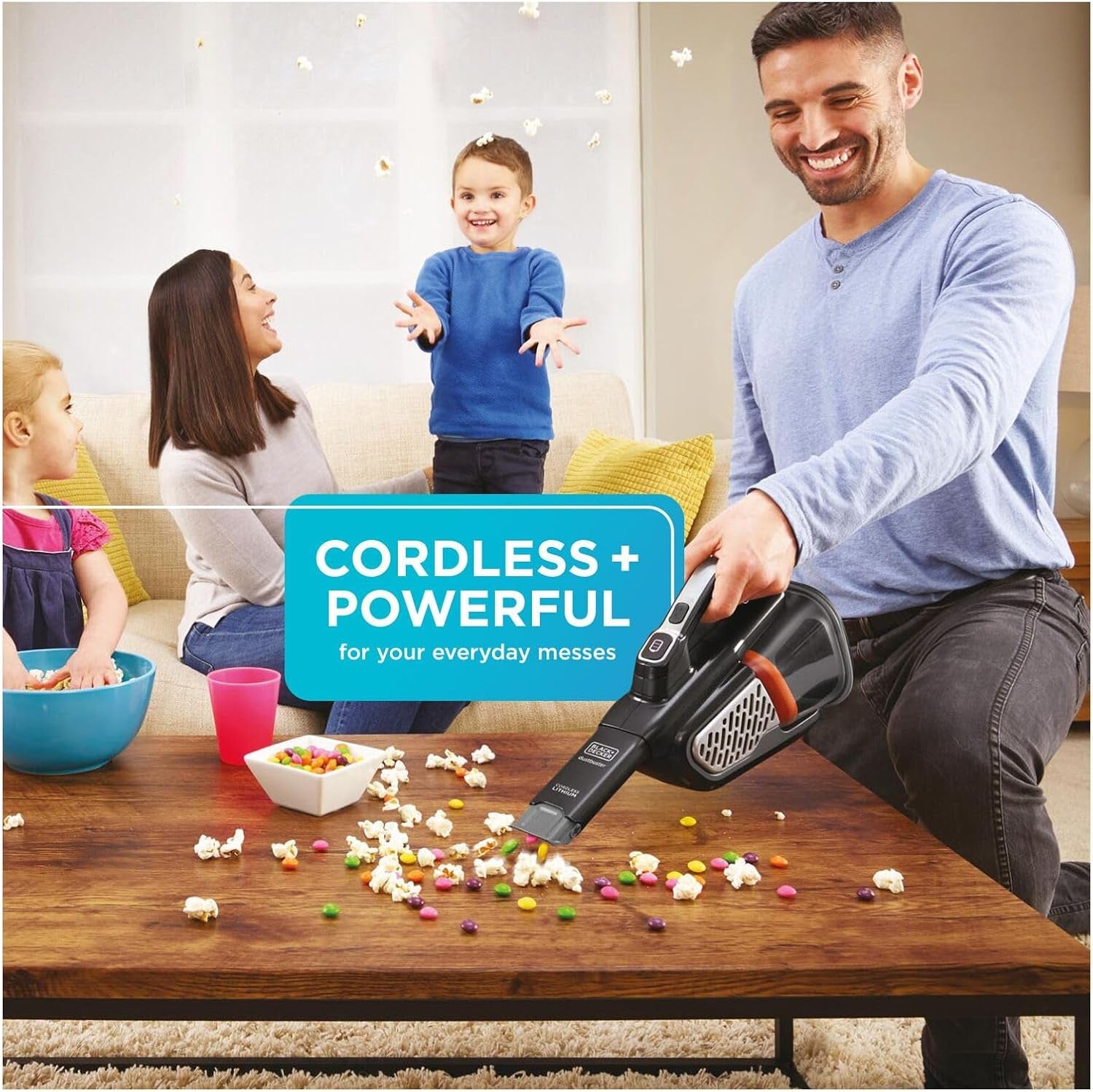 Dustbuster Portable Vacuum Cordless Handheld, Small Hand Vacuum Cleaner for Dorm Home and Car, Powerful 20V Advancedclean+ (HHVK515J00FF)