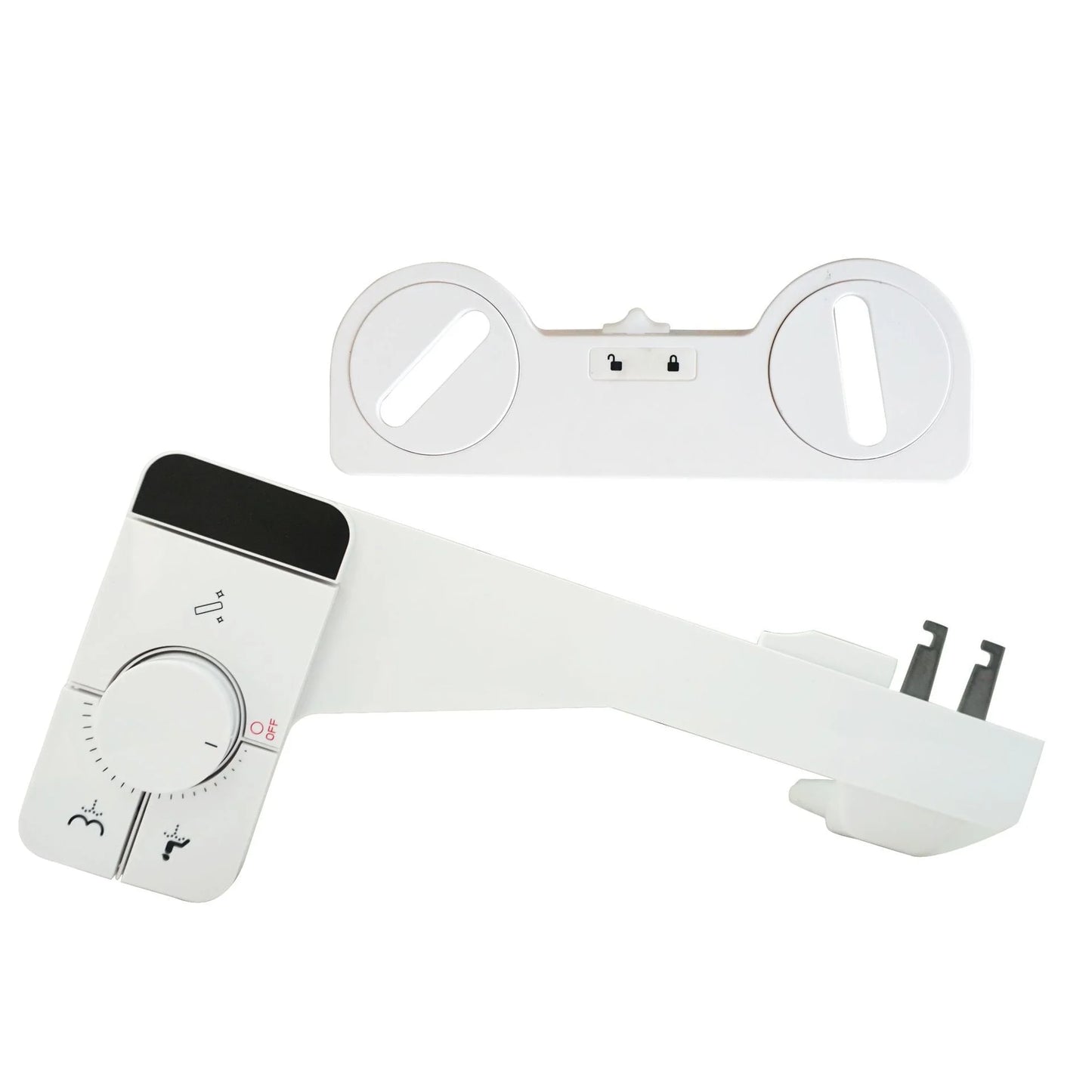 Bidet Attachment for Toilet, Self Cleaning Dual Nozzles, Adjustable Water Pressure, Frontal & Rear Wash, Non-Electric Fresh Water Bidet Toilet Seat Attachment B017