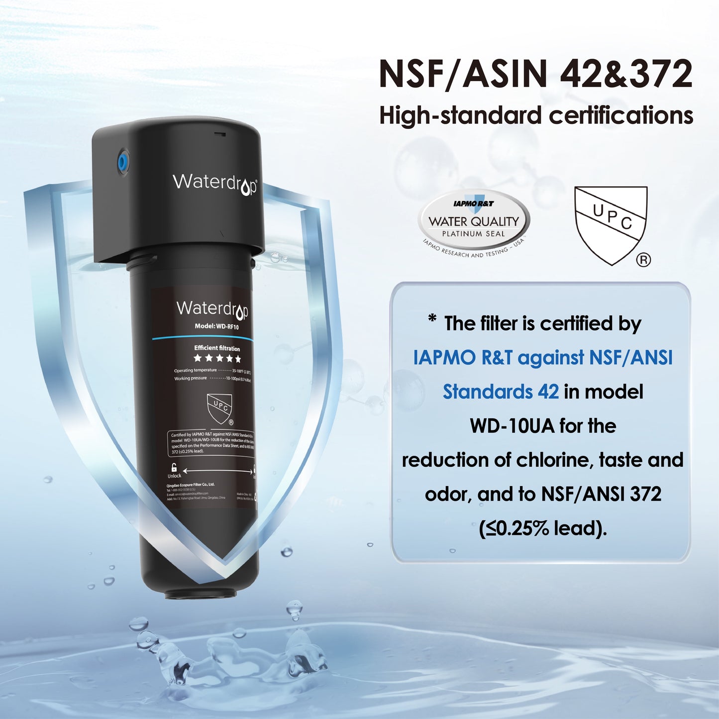 10UA under Sink Water Filter System, with RF10 Water Filter