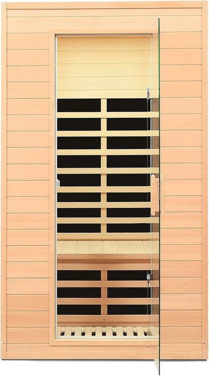 Outdoor Sauna 3 Person Infrared Sauna, Infrared Saunas for Home, 1950W Low EMF Far Infrared Sauna Old Fir Wooden Sauna with Beauty Red Light, Foldable Seat, Bluetooth, Chromotherapy Lamp, 20Amps