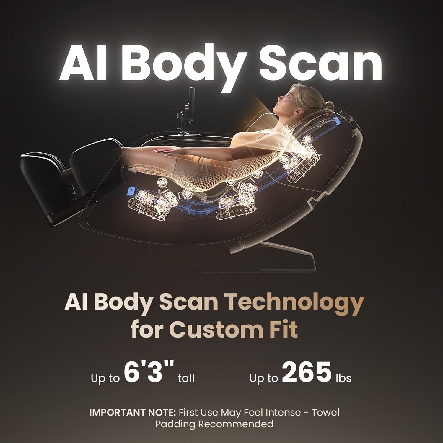 Massage Chair Full Body, Zero Gravity Sl-Track, 4D-Pro Massage with 19 Preset Modes & 11 Techniques, Back Heat, 16 Airbags, 3D Foot Rollers for Deep Tissue Relief in Home Office