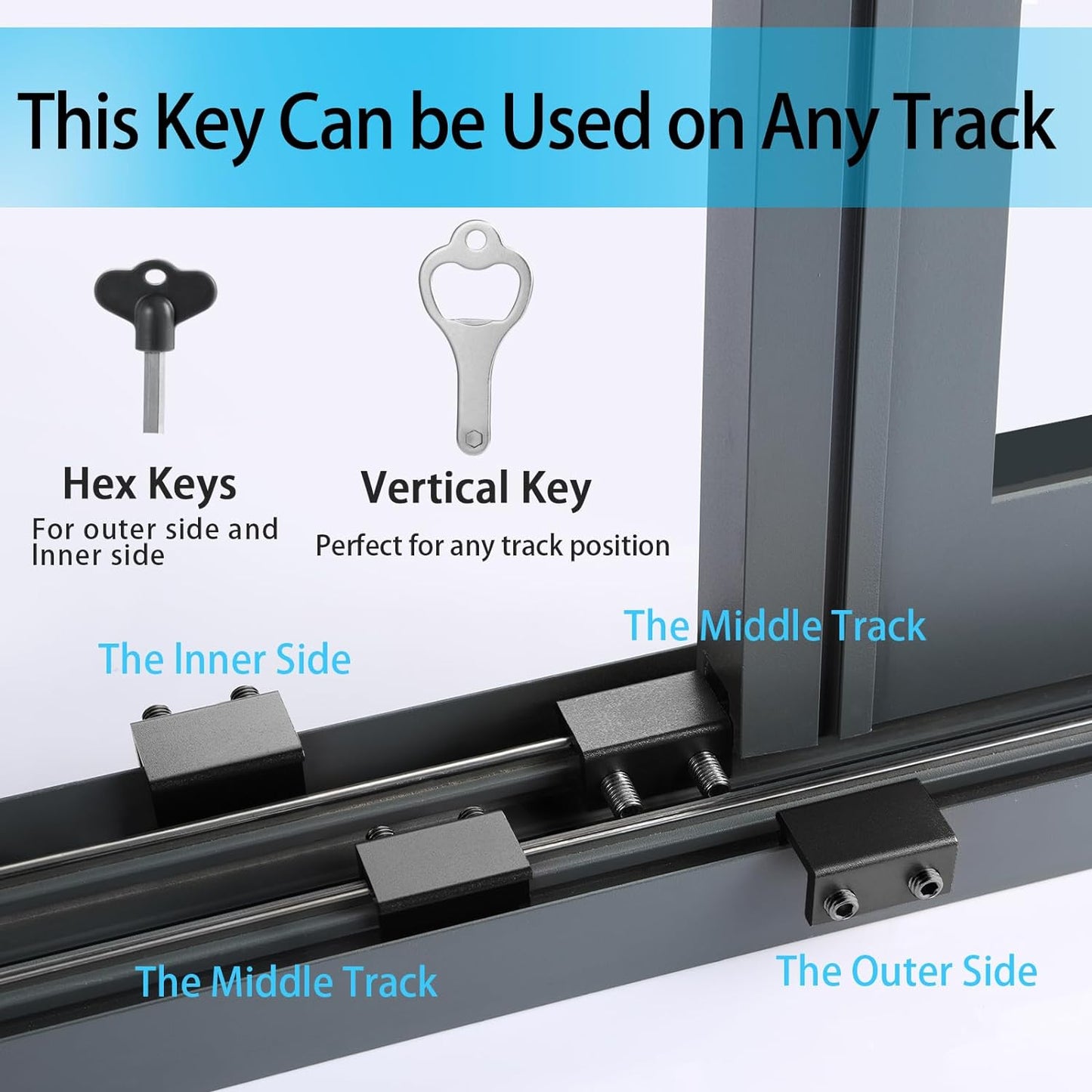 Window Locks,12 Pack Sliding Window Locks with Key for Vertical & Horizontal Sliding Windows Doors,Easv to Install,Adjustable Security Window Lock for Patio Bedroom Home and Office (Black)