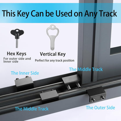 Window Locks,12 Pack Sliding Window Locks with Key for Vertical & Horizontal Sliding Windows Doors,Easv to Install,Adjustable Security Window Lock for Patio Bedroom Home and Office (Black)