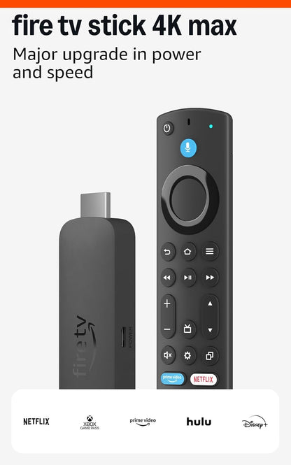 Fire TV Stick 4K Max Streaming Device, with Ai-Powered Fire TV Search, Supports Wi-Fi 6E, Free & Live TV without Cable or Satellite
