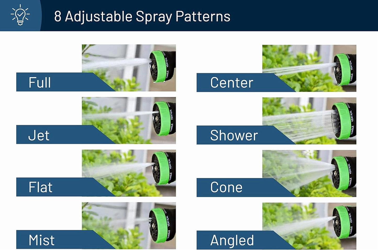 100FT Expandable Garden Hose with 8-Pattern Spray Nozzle – Durable, Flexible, Multipurpose (Black)